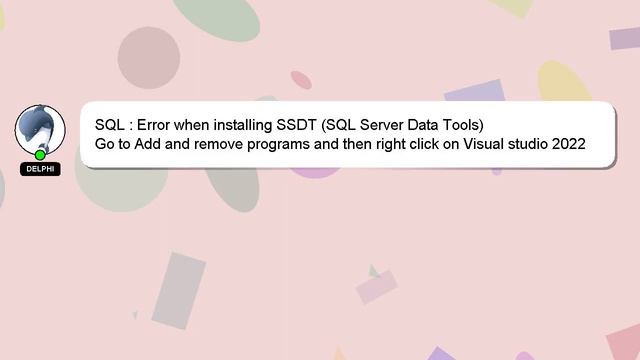 SQL : Error when installing SSDT (SQL Server Data Tools) смотреть онлайн