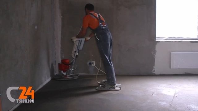 Полусухая стяжка пола механизированным способом