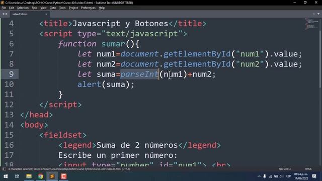 +404 Ejercicios de Programación: #13 Botones y evento onclick con Javascript смотреть онлайн