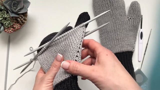 Двойные варежки. Вяжем подкладку смотреть онлайн