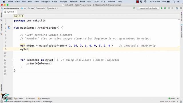 Kotlin SET and HASH SET. Mutable and Immutable Collections examples PART-4 #10.4 смотреть онлайн