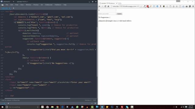JMS080: 3 Ways to Verify an Email Address Using HTML, jQuery and PHP смотреть онлайн