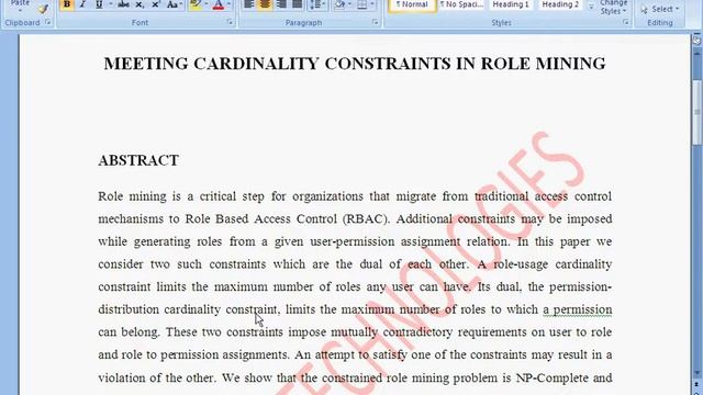 Meeting Cardinality Constraints in Role Mining смотреть онлайн