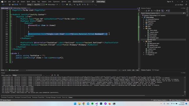 Create A To-Do List With MudBlazor