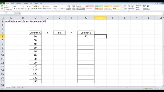 How to add a constant value to a column in Excel смотреть онлайн