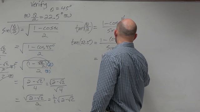 Evaluate the half angle of tangent for 22 5 degrees смотреть онлайн