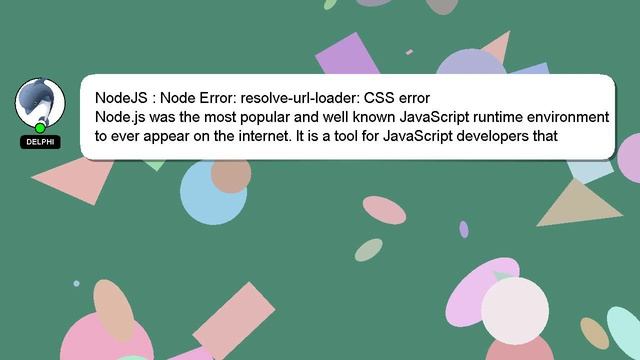 NodeJS : Node Error: resolve-url-loader: CSS error смотреть онлайн