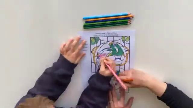 DRAWING ACTIVITY For KIDS: Peacock Stained Glass Window смотреть онлайн