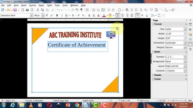 How To Make a Certificate Design in LibreOffice writer | Certificate Design in LibreOffice смотреть онлайн