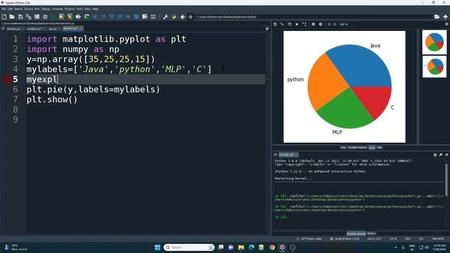 Matplotlib Pie Chart / Plot - How to Create a Pie Chart in Python Matplotlib? ML in Hindi 15 смотреть онлайн