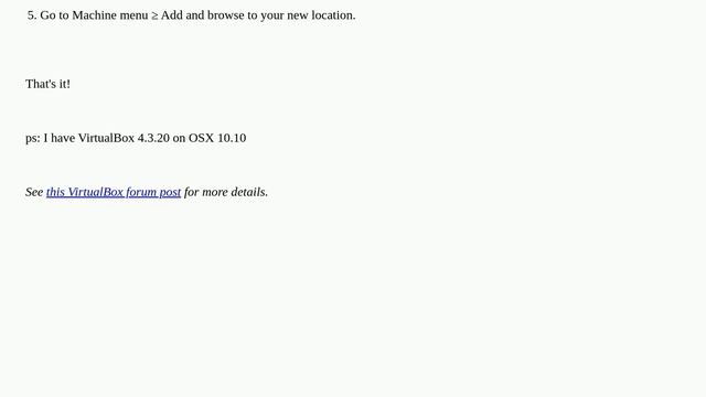 What's the recommended way to move a VirtualBox VM to another computer? смотреть онлайн