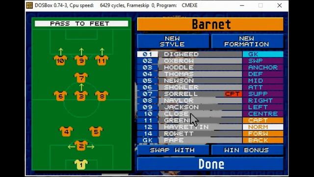 Championship Manager 93 gameplay with comments (PC game, 1993) | S1E2 смотреть онлайн