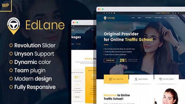 EdLane - Driving School WordPress theme | Themeforest Website Templates and Themes смотреть онлайн