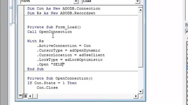 Visual Basic 6.0 - Connect to Access 2007 Database (accdb) File. смотреть онлайн