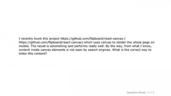 HTML : SEO for content inside canvas element