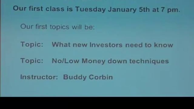 Our first PHP Class will be "What New Investors Need to Know Plus Low and No Money Down ... смотреть онлайн