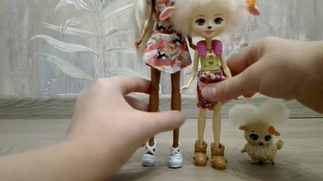 Обзор на куклу Enchantimals  девочка барашек Lorna.