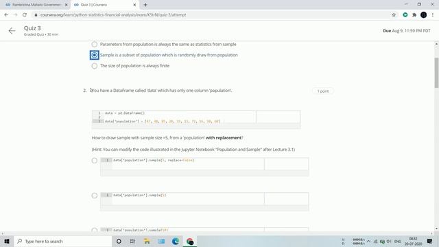Python and Statistics for Financial Analysis Coursera Complete Solutions All Assignments Solution смотреть онлайн