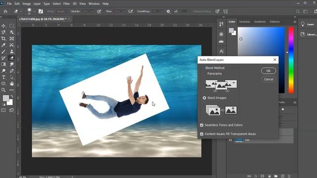 How To Auto Blend Layers in Photoshop and Create Fantastic art in just 30 seconds Photoshop Tutoria смотреть онлайн