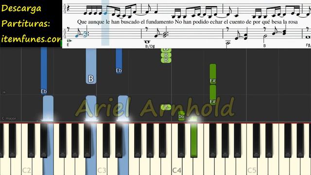 LAS ALAS DE LA MARIPOSA Piano Tutorial Cover + Partitura PDF Sheet Gilberto Daza Gandara Pista Letr смотреть онлайн