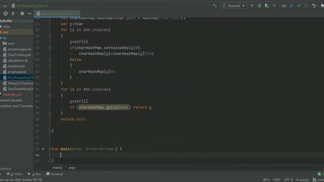 Find out First Non-repeating Character in String in Kotlin смотреть онлайн