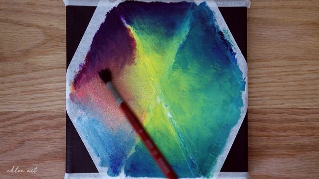 Acrylic painting | milky way and Aurora | Black Canvas Painting Tutorial #87 смотреть онлайн