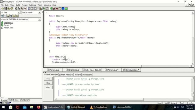 Copy Constructor and Inheritance Java смотреть онлайн