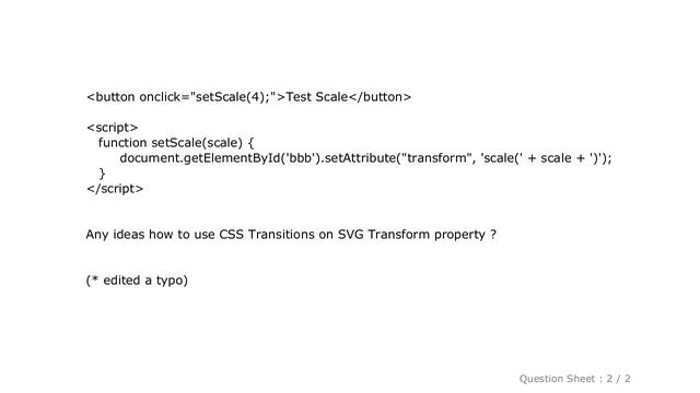 HTML : Using CSS transition on SVG transform scale смотреть онлайн