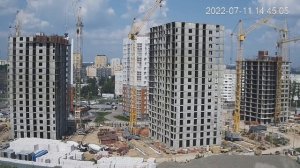 Работа Башенного крана КБ-405.Заливка бетона.