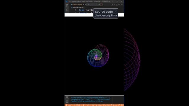 Python Turtle Graphics - Draw the Rainbow Circle смотреть онлайн