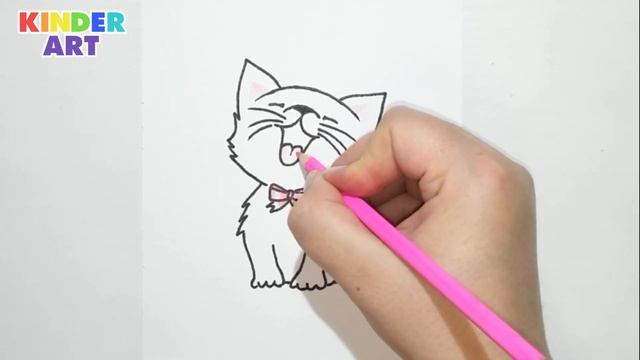 Как нарисовать милого котенка акварельными карандашами смотреть онлайн