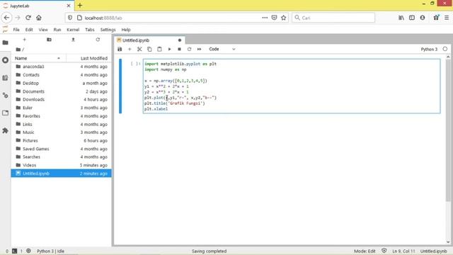 Cara Membuat Grafik Fungsi Matematika di Python Programing смотреть онлайн