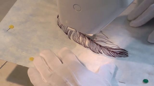 Thread Sketching in Action No 14 Simple Feather Thread Sketch смотреть онлайн