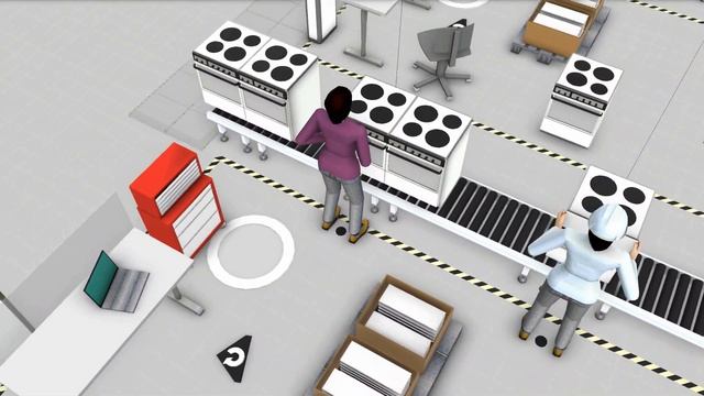 Simulate a manual assembly line using the Visual Components Works Library смотреть онлайн