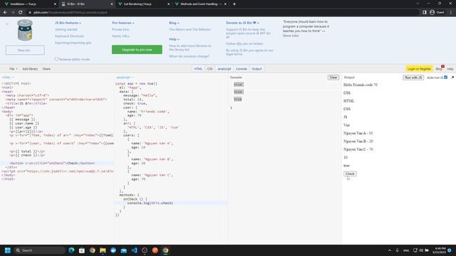 Bài 3: Sử lí event click cơ bản trong Vue 2 смотреть онлайн