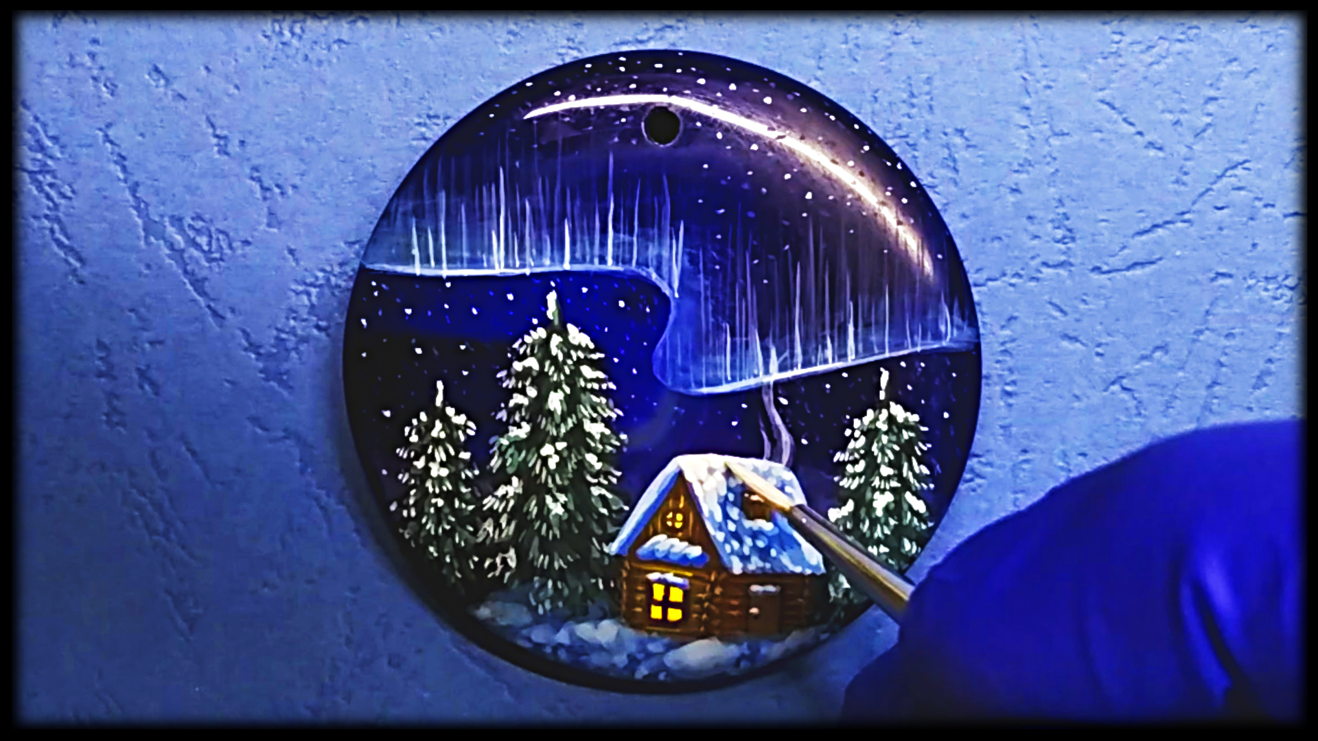 Северное сияние ?❄ (рисунок темперой) смотреть онлайн