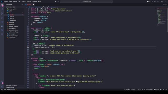 React Hook Form e Zod - Validação de Schema смотреть онлайн