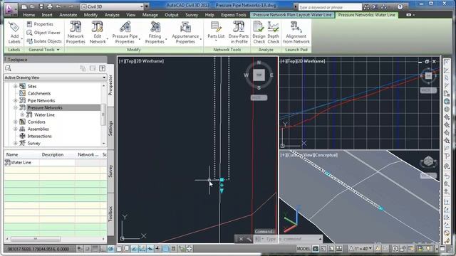 AutoCAD Civil 3D 2013 Pressure Pipe Network смотреть онлайн