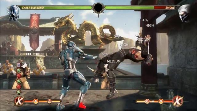 Mortal Kombat 9 - Cyber Sub Zero's combo compilation смотреть онлайн