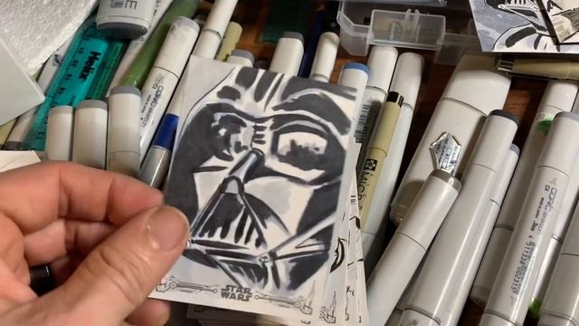 Topps Return of the Jedi Black and White Sketch cards смотреть онлайн