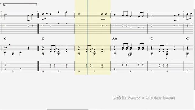 Let It Snow (Guitar Duet Score and Tab) смотреть онлайн