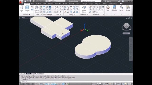 AutoCAD Tutorial How To Use Union Command смотреть онлайн