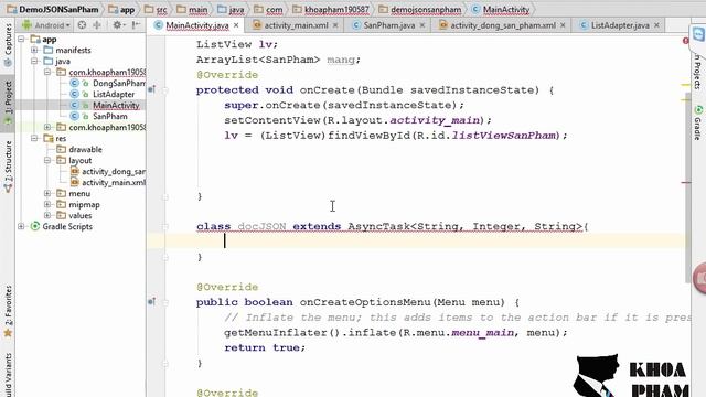 Lập trình Android: Web Services - Đọc JSON đổ vào ListView (Custom Adapter) смотреть онлайн