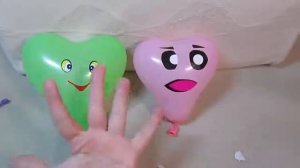 Песня семья пальчиков на русском воздушные шарики  Учим цвета Развивающее видео для детей  серия