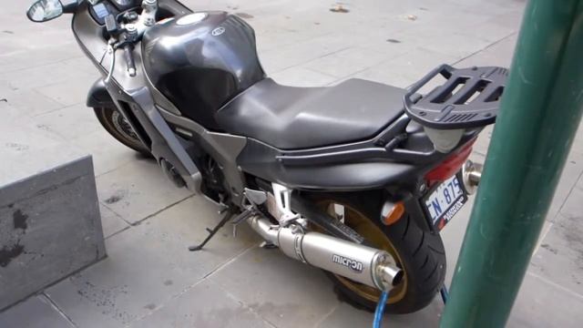 Honda CBR1100XX Super Blackbird Matte black with Micron dual exhausts смотреть онлайн