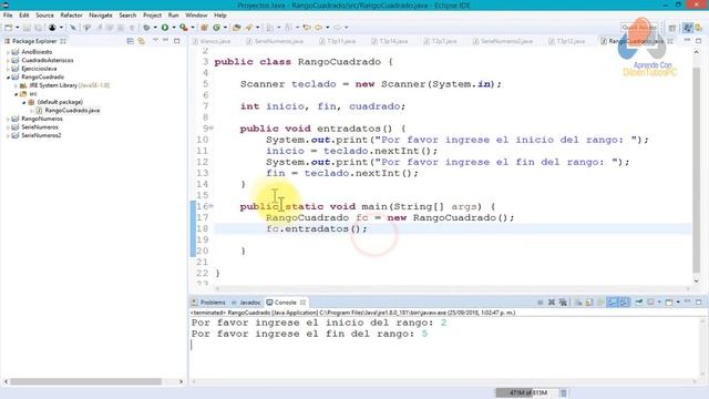 ? Calcular el cuadrado de un rango de números - JAVA смотреть онлайн
