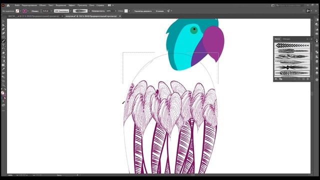 Tropics in Adobe Illustrator (Тропики в Адоб иллюстраторе) смотреть онлайн