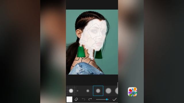 New PORTRAIT Editing Idea with Paint at Photo Studio app | Art Mask Makeup | TUTORIAL смотреть онлайн