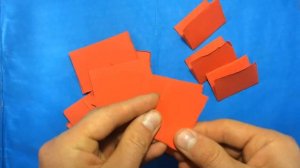 Треугольный модуль оригами из квадрата