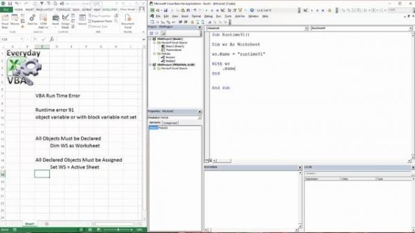 VBA Run-time Error '91' Object-variable or With block variable not set